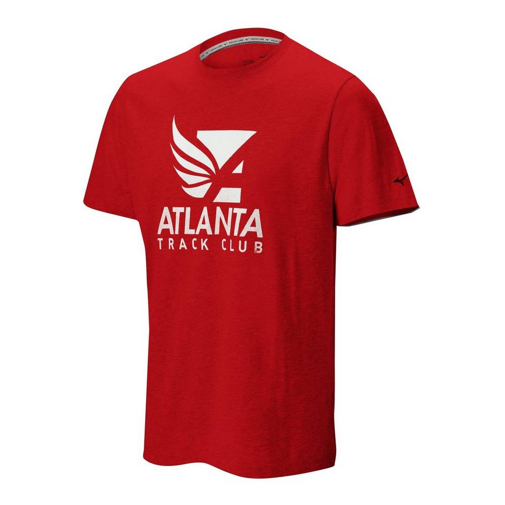 Mizuno Men's Atlanta Track Club Sport T-Shirts Red (450023-AWX)